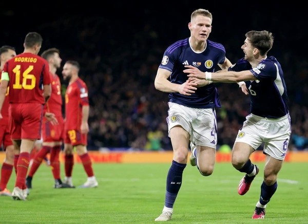 McTominay helps Scotland beat Spain 2-0 in Euro 2024 qualifier